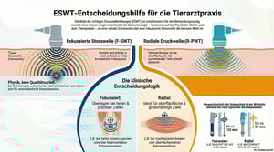 fokussierte vs radiale Stosswelle Veterinär